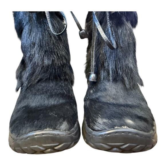 Vintage Winna Fur Apres Ski Boot Black Women size 10 - Picture 4 of 12